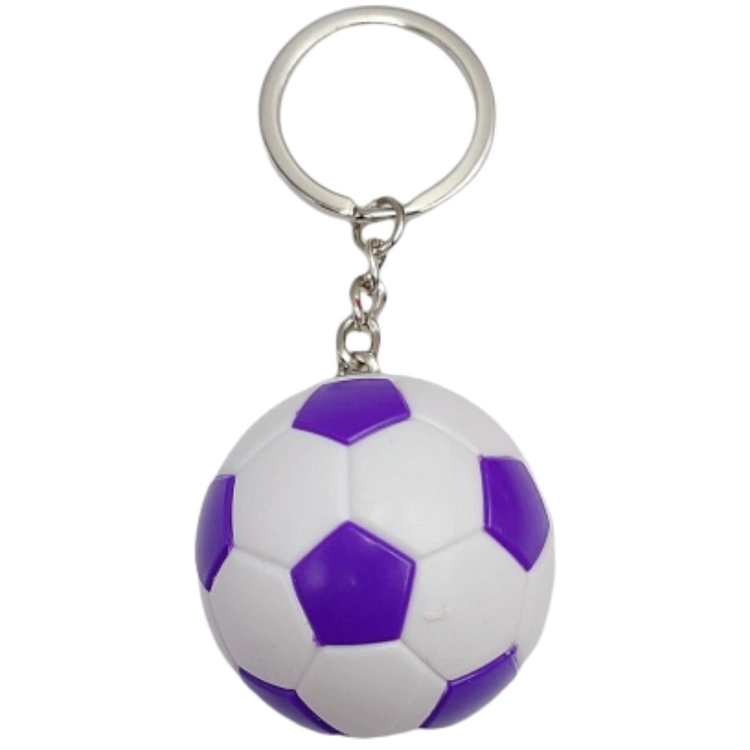 キーホルダー キーリング ボール サッカー ラグビー バレー パープル【サッカー】 バリエーション画像