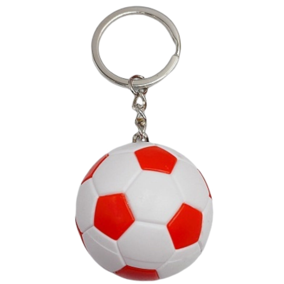 キーホルダー キーリング ボール サッカー ラグビー バレー レッド【サッカー】 バリエーション画像