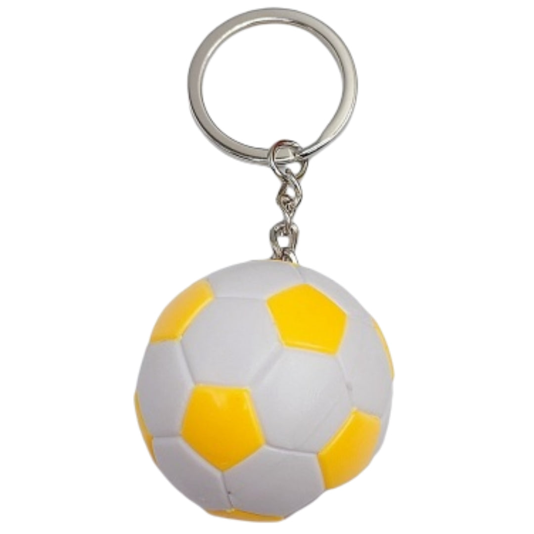 キーホルダー キーリング ボール サッカー ラグビー バレー イエロー【サッカー】 バリエーション画像