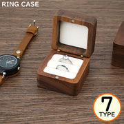 指輪ケース リングケース アクセサリーケース ジュエリーボックス スクエア 正方形 木製 収納 保管 ディスプレイ ピアス イヤリング