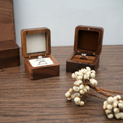指輪ケース リングケース アクセサリーケース ジュエリーボックス スクエア 正方形 木製 収納 保管 ディスプレイ ピアス イヤリング