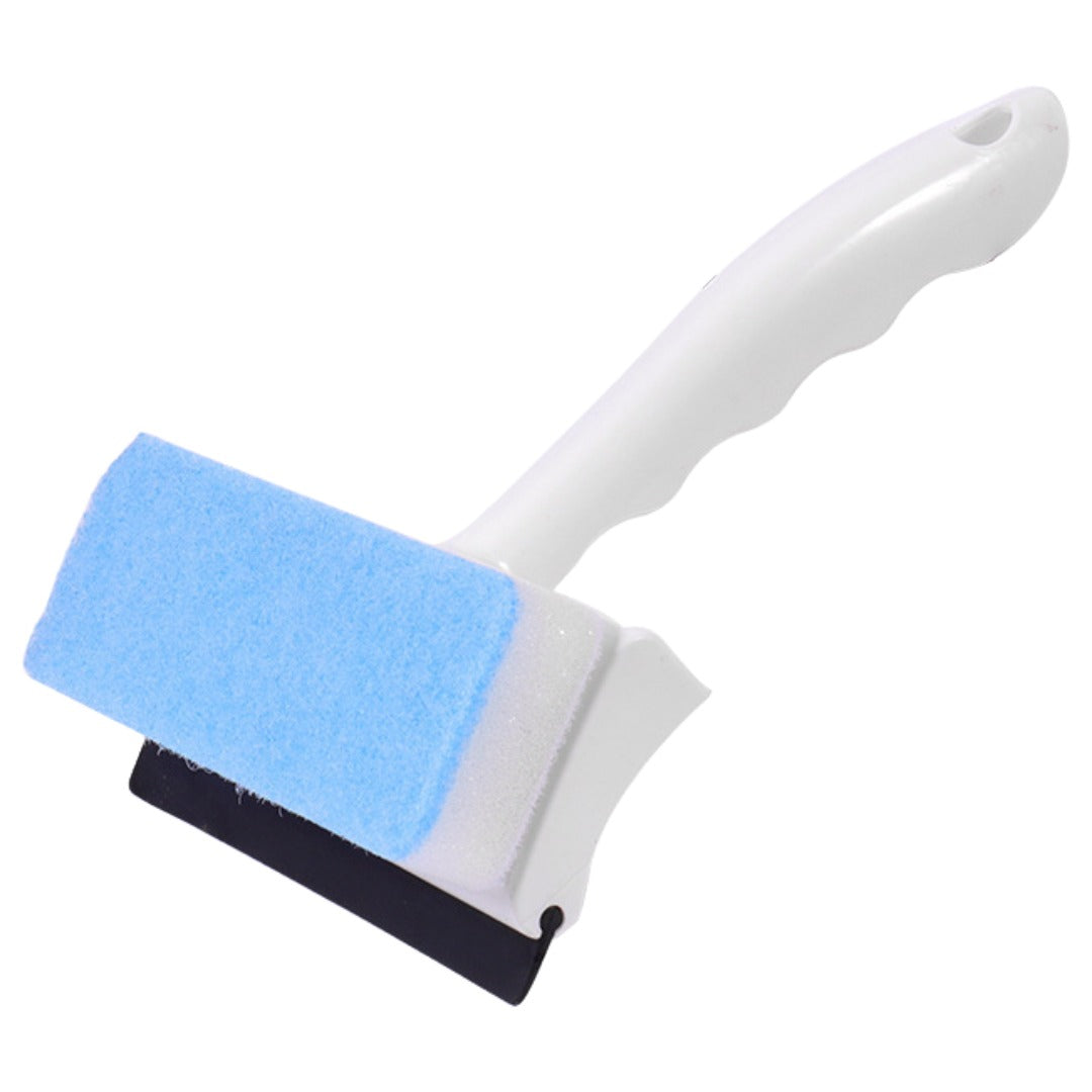 ガラスワイパー スポンジワイパー スクイジー 窓ガラス 掃除用具 2in1 水切り 窓掃除 窓ふき 結露 清掃 便利アイテム スクイージー 水切りワイパー 洗面所 鏡 浴室 水滴取り クリーナー 柄つき