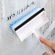 ガラスワイパー スポンジワイパー スクイジー 窓ガラス 掃除用具 2in1 水切り 窓掃除 窓ふき 結露 清掃 便利アイテム スクイージー 水切りワイパー 洗面所 鏡 浴室 水滴取り クリーナー 柄つき