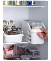 収納ボックス かご バスケット 収納ケース 小物入れ 小物収納 シンプル 長方形 リビング プラスチック 多用途 ストッカー リビング キッチン 洗面所 シンク下 穴開き 通気性 防水 便利 使いやすい ホワイト 白