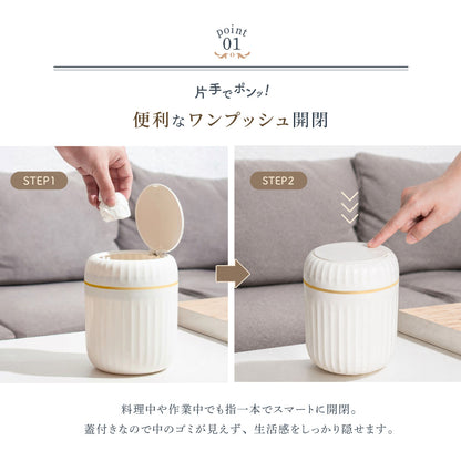 卓上ゴミ箱 ごみ箱 ダストボックス ワンプッシュ 蓋付き 小型 商品画像4