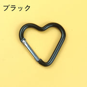 カラビナ 5個セット ハート型 推し活 オタ活 推し カラー キーホルダー 多用途 アウトドア 登山 クライミング キャンプ 釣り 旅行 アウトレジャー かわいい