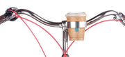 自転車用ドリンクホルダー カップホルダー バイク ペットボトル 缶 飲み物 ママチャリ ロードバイク マウンテンバイク ハンドル取り付け 簡単取り付け シンプル 便利 水分補給 ブラック シルバーカラー スタイリッシュ