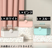 メイクボックス コスメボックス 化粧品収納ケース 救急箱 薬箱 多機能 3層折り畳み式 大容量 携帯 ロック機能 取っ手付 透明