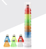 シャトル 12個セット バドミントン プラスチック プラシャトル プラ 羽根 ハネ シャトルコック 6色 色付き カラーシャトル スポーツ用品 練習用 部活 レジャー アウトドア 遊び