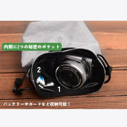 カメラポーチ カメラケース カメラバック  カメラバッグ 一眼レフ用 レンズケース カメラ バック ケース ソフトケース ポーチ 持ち歩き 巾着型 汚れ防止 キズ防止