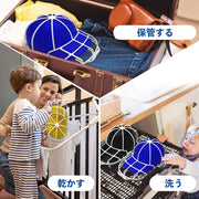 キャップウォッシャー 帽子用 洗濯ネット 型崩れ防止 シワ防止 丸洗い 洗う お手入れ 保護 固定 フレーム 野球帽 便利 洗濯グッズ