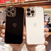 iPhoneケース iPhoneカバー つやカラー スマホケース スマホカバー クリアケース クリアカバー 透明 背面保護 傷予防 傷防止 iPhone15 14 13 12 ハート シンプル かわいい