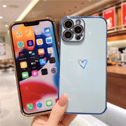 iPhoneケース iPhoneカバー つやカラー スマホケース スマホカバー クリアケース クリアカバー 透明 背面保護 傷予防 傷防止 iPhone15 14 13 12 ハート シンプル かわいい