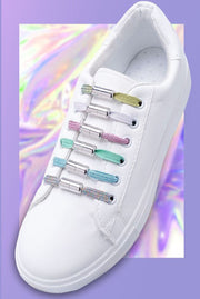 靴紐 結ばない靴紐 シューレース 大人用 子供用 レディース メンズ キッズ ファッション雑貨 スニーカー用 平紐 ほどけない ねじ式 伸びる 伸縮 長さ調節可能 ブラック 黒 カラフル おしゃれ かっこいい かわいい デザイン豊富