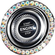 エンジンスタートボタンカバー プッシュボタン カー用品 車用品 内装パーツ ラインストーン リング サークル キラキラ 豪華 かわいい おしゃれ カスタム ドレスアップ