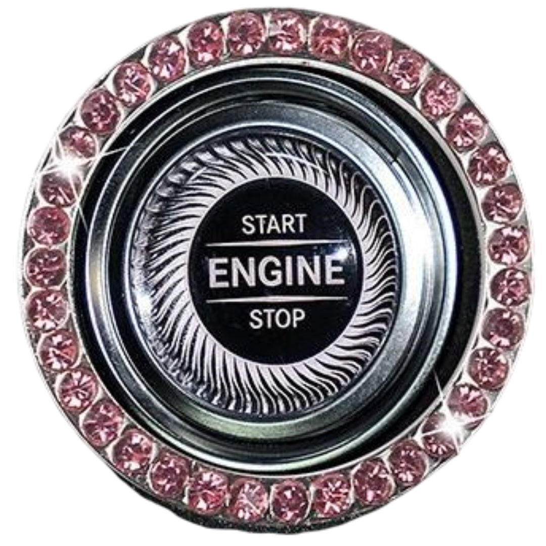 エンジンスタートボタンカバー プッシュボタン カー用品 車用品 内装パーツ ラインストーン リング サークル キラキラ 豪華 かわいい おしゃれ カスタム ドレスアップ