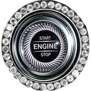 エンジンスタートボタンカバー プッシュボタン カー用品 車用品 内装パーツ ラインストーン リング サークル キラキラ 豪華 かわいい おしゃれ カスタム ドレスアップ