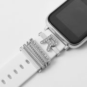 スマートウォッチアクセサリー バンドチャーム 装飾リングループ ラインストーン アルファベット アップルウォッチ用 applewatch用