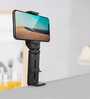 スマホホルダー スマホスタンド スマートフォン 折り畳み 固定 挟む 縦 横 回転 角度調節 多機能 卓上 携帯 持ち歩き コンパクト 動画鑑賞 自撮り 携帯ホルダー iPhone Android