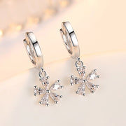 フープピアス リングピアス レディース アクセサリー ラインストーン フラワー 花 ワンタッチ キャッチ一体型 大人上品 おしゃれ かわいい ギフト プレゼント 贈り物 きれいめ お出かけ お呼ばれ カジュアル デイリー 女性用 婦人用 ファッション小物
