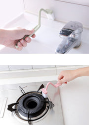 トイレブラシ ２個セット 掃除ブラシ コンパクト トイレ用品 掃除用品 V字 小さめ 吊り下げ トイレ 洗面台 コンロ フチ裏 ひっかけ収納 掃除グッズ