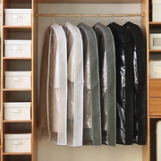衣類カバー 洋服カバー 前開き ファスナー 衣装カバー ファスナー 衣装カバー 透明 クリア 中が見える 埃除け 厚みあり 型崩れ防止 クローゼット収納 衣類収納 衣替え 厚物収納 アウター ダウン コート