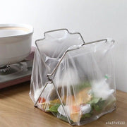 ゴミ袋ホルダー スタンド式 ごみ袋ホルダー 折り畳み 折りたたみ 畳める 省スペース キッチン 台所 整理用品 収納 分別 便利 引っかけ フック レジ袋 簡単設置 日用品雑貨