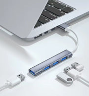 USBハブ HUB USB3.0 TYPE-C タイプA 4ポート ケーブル バスパワー パソコン スマホ 高速データ転送 拡張