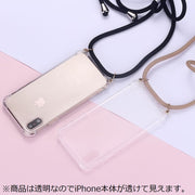 iPhoneケース カバー スマホケース ストラップ付き ショルダー 首掛け 肩掛け 斜めがけ 軽量 耐衝撃 背面保護 クリア 透明