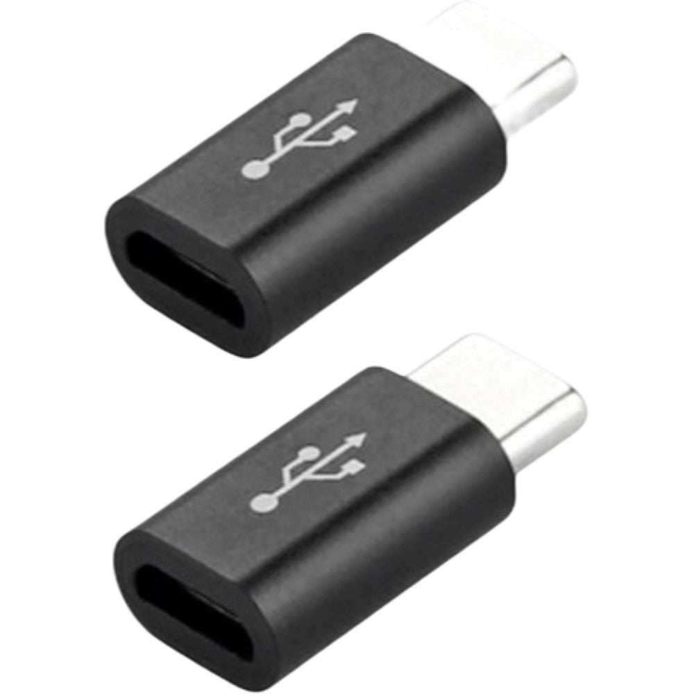 type-c 変換アダプター 2個セット microUSB Android コネクタ 充電ケーブル データ転送 急速充電 スマートフォン 携帯 タブレット アンドロイド スマホ モバイル マイクロUSB タイプC 黒 白