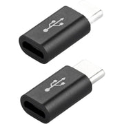 type-c 変換アダプター 2個セット microUSB Android コネクタ 充電ケーブル データ転送 急速充電 スマートフォン 携帯 タブレット アンドロイド スマホ モバイル マイクロUSB タイプC 黒 白