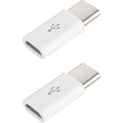 type-c 変換アダプター 2個セット microUSB Android コネクタ 充電ケーブル データ転送 急速充電 スマートフォン 携帯 タブレット アンドロイド スマホ モバイル マイクロUSB タイプC 黒 白