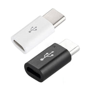 type-c 変換アダプター 2個セット microUSB Android コネクタ 充電ケーブル データ転送 急速充電 スマートフォン 携帯 タブレット アンドロイド スマホ モバイル マイクロUSB タイプC 黒 白