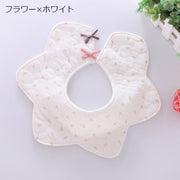 スタイ よだれかけ ベビー 赤ちゃん 乳幼児 子供 男の子 女の子 ビブ 360度 ドーナツ型 花柄 チェック ボーダー スナップボタン かわいい おしゃれ 出産祝い プレゼント ギフト お祝い ヒョウ柄 レオパード パステルカラー ピンク グレー ブラウン 茶色