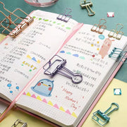 クリップ 5個セット 大 ペーパークリップ クリップファイル 紙挟み 袋留め 金属製 メタリック 書類 整理 文房具 かわいい おしゃれ 便利 事務用品 オフィス用品