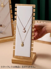 ネックレススタンド アクセサリースタンド アクセサリーケース ディスプレイ 収納 飾る 立てる 掛ける 木目調 シンプル おしゃれ