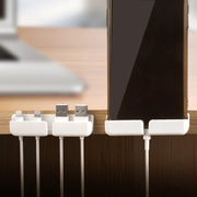 ケーブルホルダー 3個セット 配線整理 両面テープ すっきり コード 充電ケーブル 整理整頓 貼り付け 簡単取り付け デスク周り パソコン周辺 無地 単色 シンプル