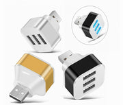USB2.0ハブ 充電専用 分配器 3ポート 3port 増設 コードなし ケーブルなし コンパクト シンプル パソコン ノートパソコン PC USBポート 直挿し 携帯 便利 オフィス ビジネス デスクワーク