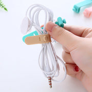 ケーブルバンド 4個セット ケーブルクリップ ケーブルホルダー シリコンバンド イヤホン コード 充電器 結束 かわいい おしゃれ 整理 整頓