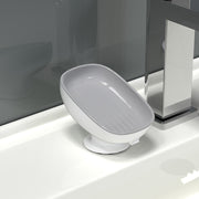 ソープディッシュ 石鹸置き 石鹸ケース 石鹸台 石けん ソープトレー バス用品 お風呂 浴室 洗面所 キッチン 水回り 吸盤 斜め 水切り 排水 二重 せっけん