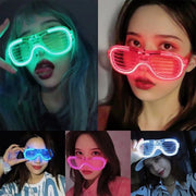 光るめがね 光るサングラス 光るメガネ 光る眼鏡 電池式 LEDライト イベント ハロウィン コスチューム コスプレ ダンス パーティー ナイトクラブ