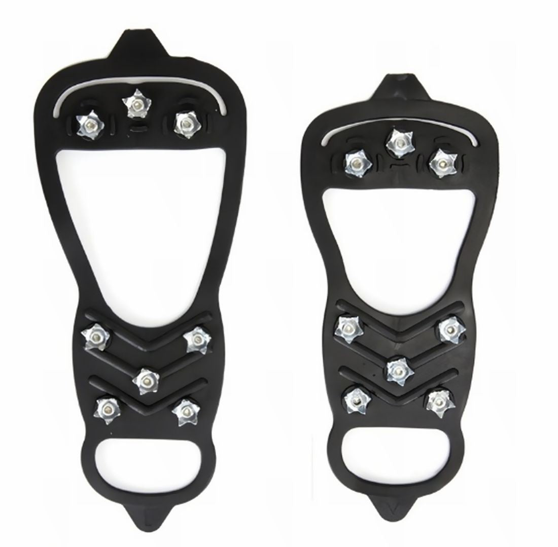 アイゼン 2個セット 1足組 登山 5本爪 8本爪 10本爪 滑り止め スノースパイク 雪 簡単装着 登山靴 簡易 転倒防止 アウトドア トレッキングシューズ 携帯用