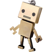 キーホルダー キーリング キーチェーン ロボット バッグチャーム レトロ 小物 雑貨 手足が動く 揺れる かわいい かっこいい おしゃれ ユニーク プレゼント ギフト お揃い 金色 銀色