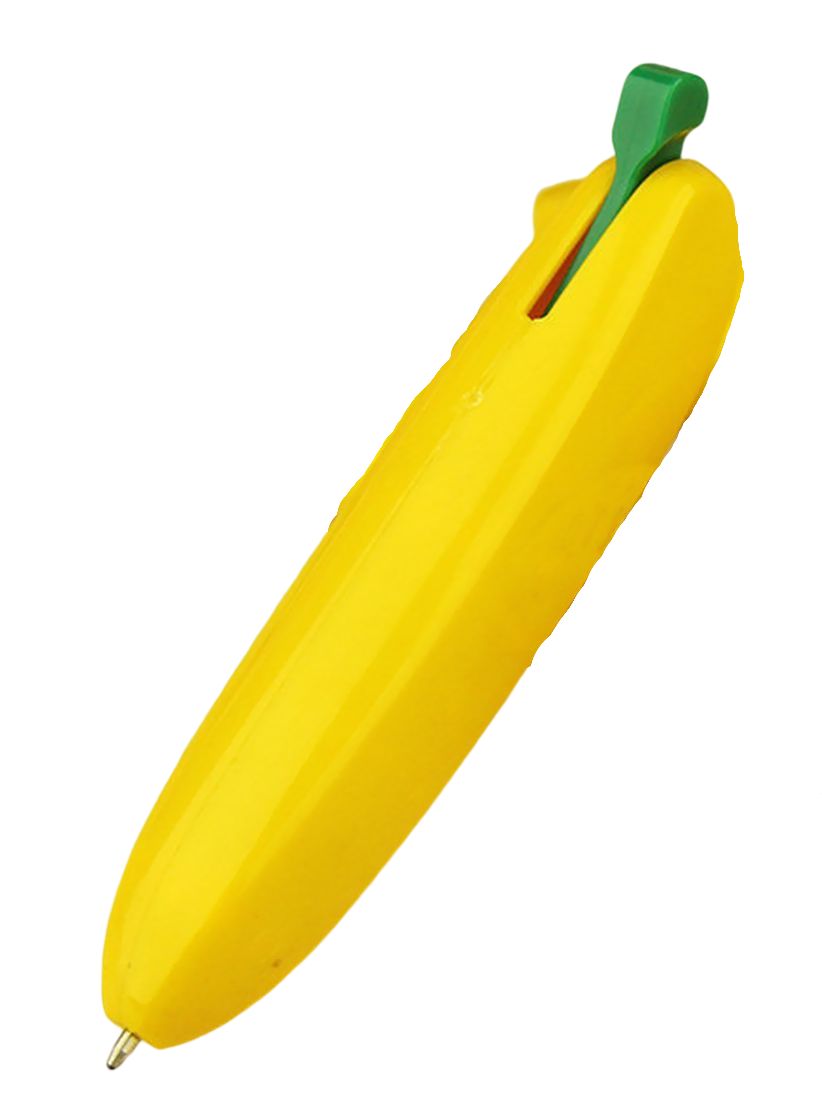 ボールペン 文具 筆記具 バナナ形 バナナボールペン かわいい ユニーク ステーショナリー 11.8cm