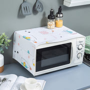 電子レンジカバー オーブンカバー ダストカバー 収納ポケット 長方形 85x35cm 防塵 防水 埃よけ 汚れ防止 インテリア 柄あり かわいい おしゃれ