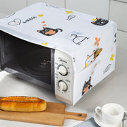 電子レンジカバー オーブンカバー ダストカバー 収納ポケット 長方形 85x35cm 防塵 防水 埃よけ 汚れ防止 インテリア 柄あり かわいい おしゃれ