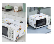 電子レンジカバー オーブンカバー ダストカバー 収納ポケット 長方形 85x35cm 防塵 防水 埃よけ 汚れ防止 インテリア 柄あり かわいい おしゃれ