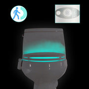 トイレ用センサーライト 便座ライト LEDライト 人感センサー カラフル 8色 16色 電池式 光る 照明 電気 ライトアップ 色が変わる イルミネーション おしゃれ