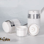 クリーム用容器 クリームジャー ポンプディスペンサー ワンプッシュ 30ml 50ml 100ml 詰め替え容器 空容器 真空 プッシュディスペンサー ワンハンド ボトル ケース 旅行 出張 持ち運び トラベル 小分け シンプル コンパクト スタイリッシュ 便利