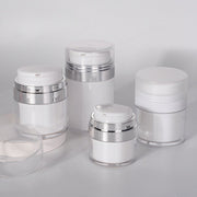 クリーム用容器 クリームジャー ポンプディスペンサー ワンプッシュ 30ml 50ml 100ml 詰め替え容器 空容器 真空 プッシュディスペンサー ワンハンド ボトル ケース 旅行 出張 持ち運び トラベル 小分け シンプル コンパクト スタイリッシュ 便利